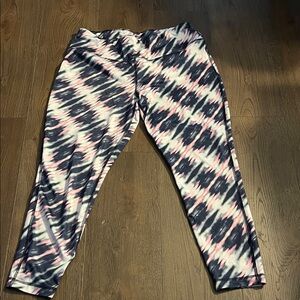 ZELOS Women's Zigzag Leggings - Pink, Black, White